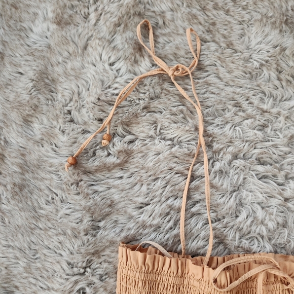 Free People‎ Sunset Dancing Dress Peach Nude Women's Size Large - Picture 7 of 12